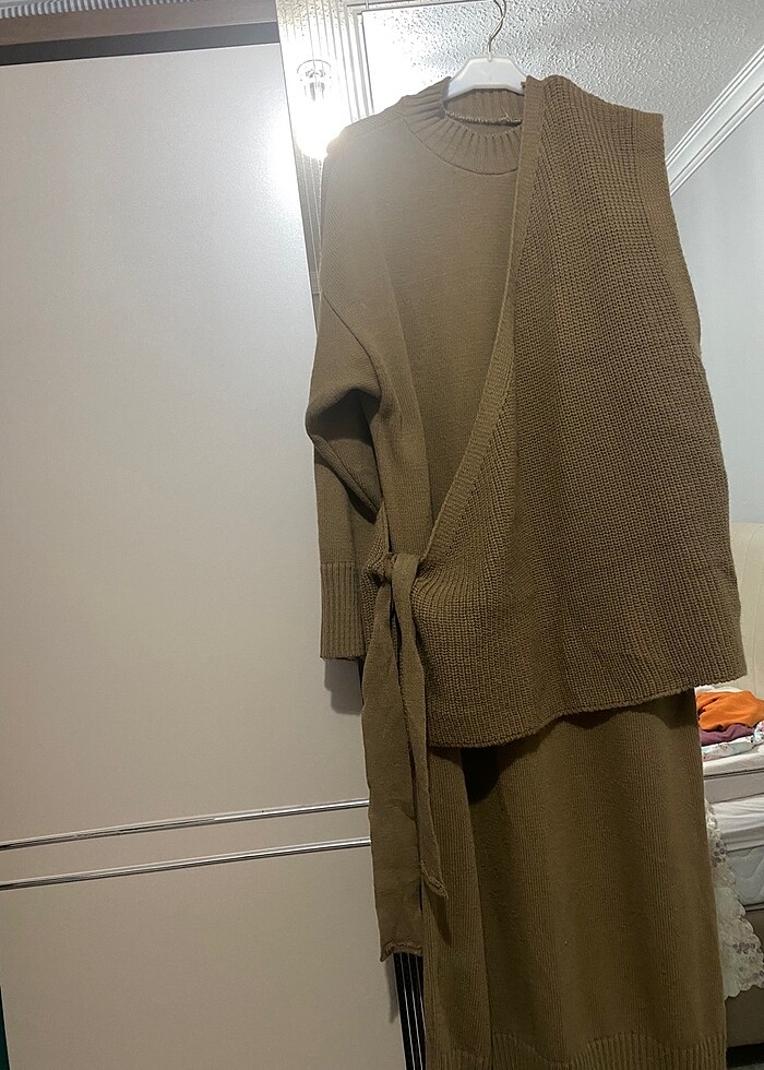 Süveterli triko elbise - Görsel 2