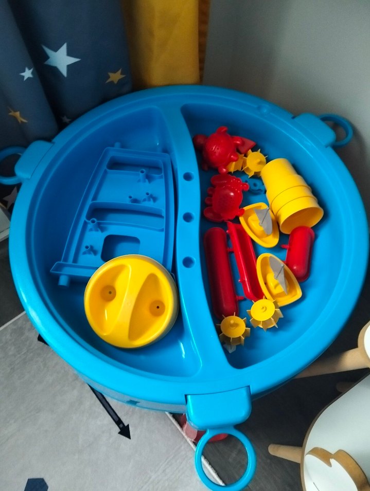 Renkli Mavi Su ve Kum Aktiviteli Masa - Görsel 3