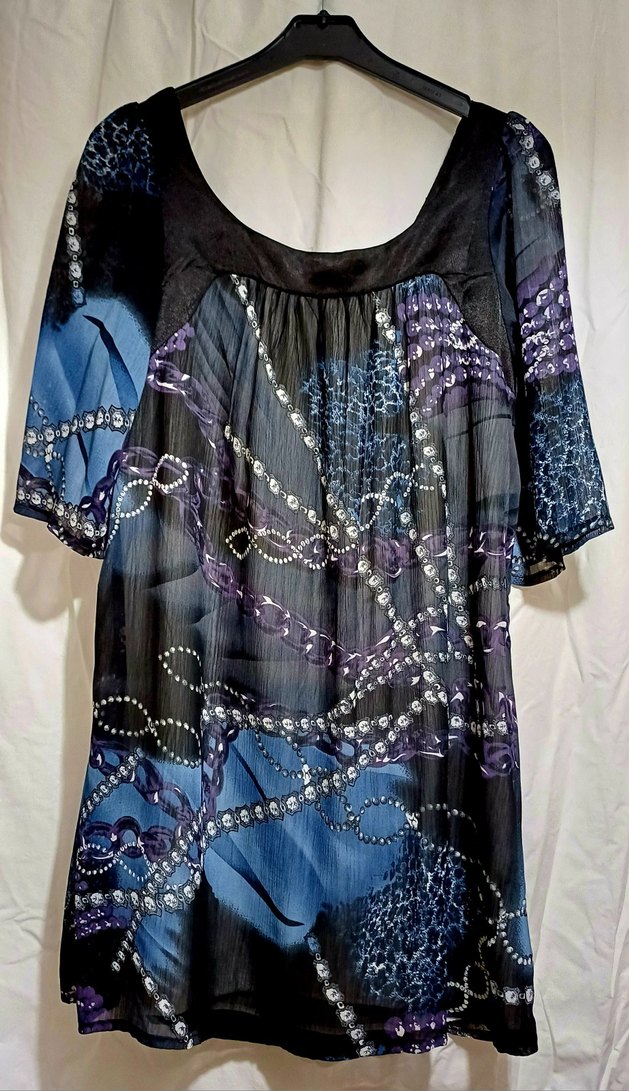 Zincir Detaylı Lacivert Tunik - Görsel 2