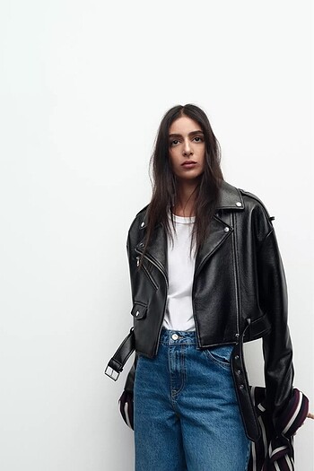 Zara Zara biker deri ceket