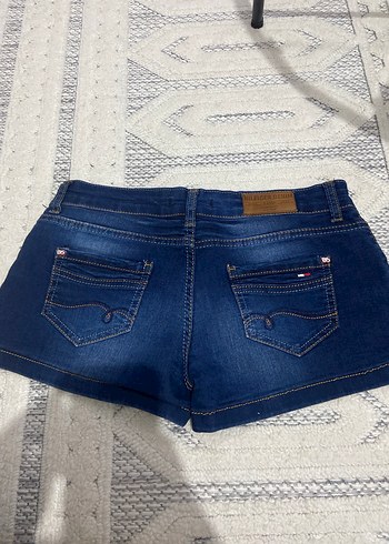 32 Beden Lacivert Mini Kadın Denim Şort