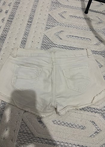 40 Beden Kadın Beyaz kot Mini Şort