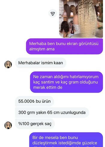 Gerçek dalgalı saç tül peruk - Görsel 4