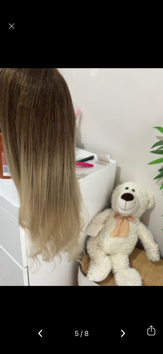 Gerçek dalgalı saç tül peruk - Görsel 5