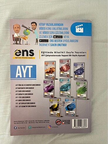 Ayt coğrafya test kitabı