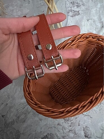  Beden kahverengi Renk Rattan scooter bisiklet sepeti