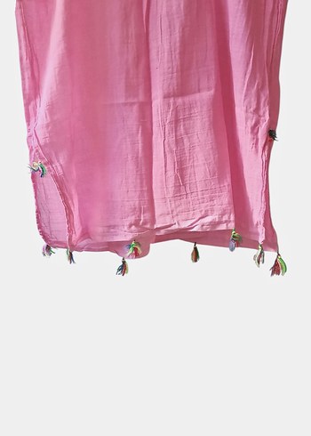 Toz Pembe Elbise - Görsel 6