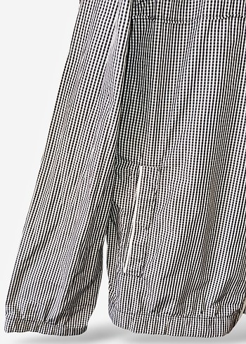 Oversize Kareli Yağmurluk - Görsel 7