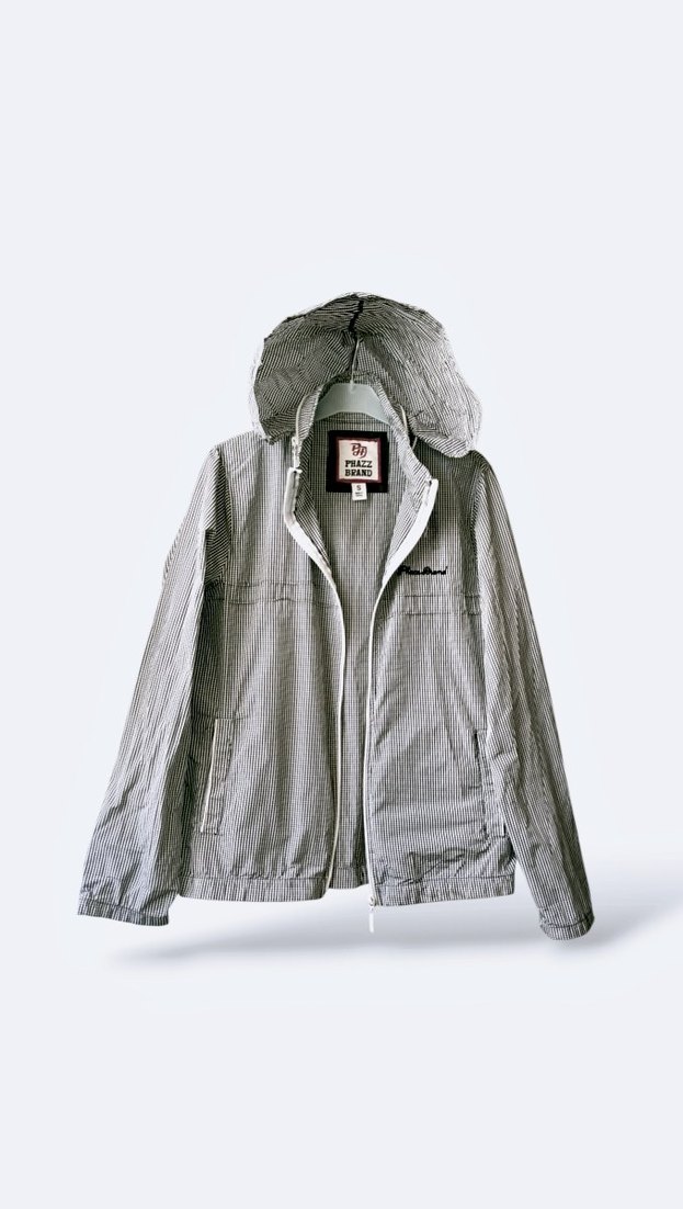 Oversize Kareli Yağmurluk - Görsel 3