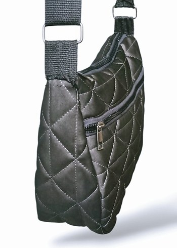 Gri Kapitone Çanta - Görsel 5