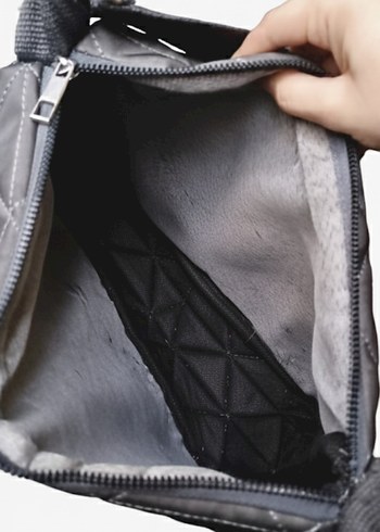 Gri Kapitone Çanta - Görsel 8
