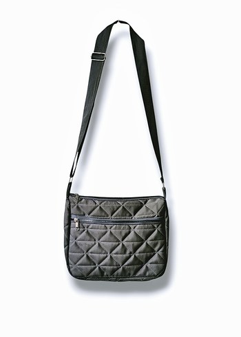 Gri Kapitone Çanta - Görsel 2