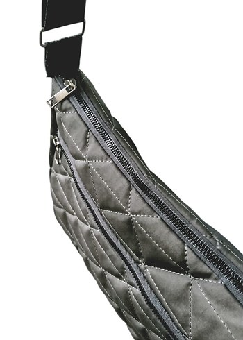 Gri Kapitone Çanta - Görsel 6