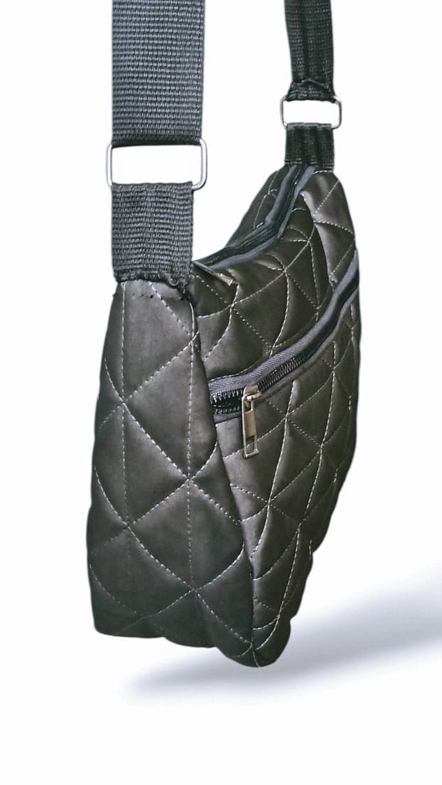 Gri Kapitone Çanta - Görsel 5