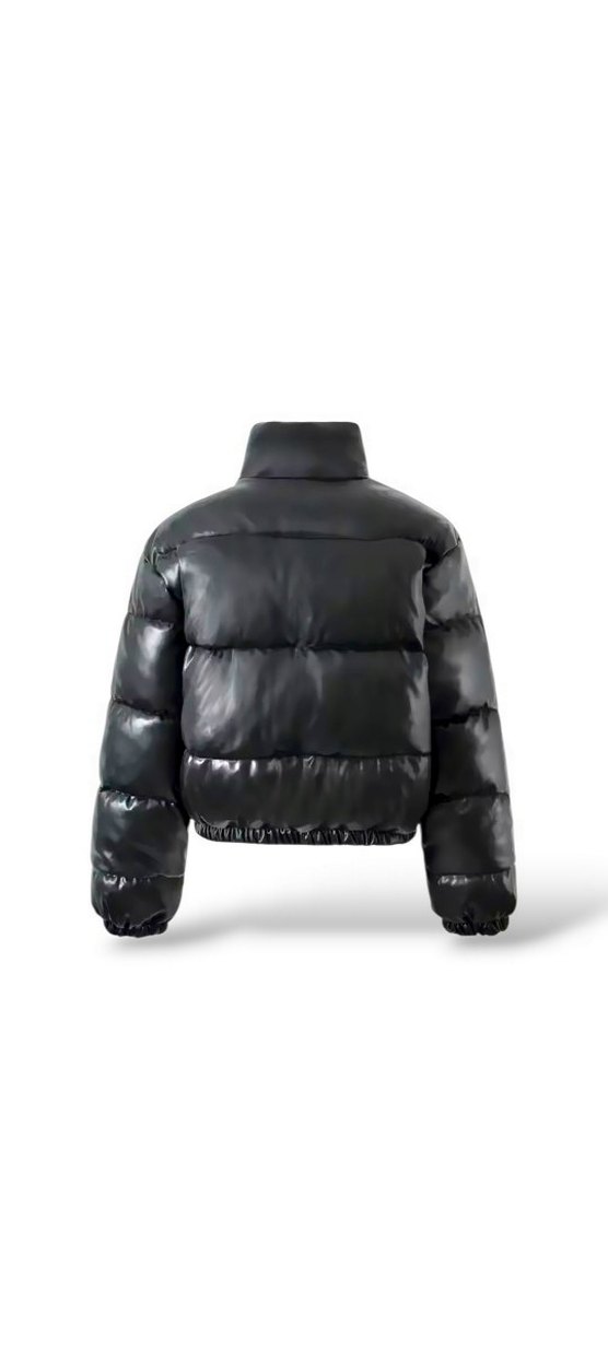 Zara Kaz Tüyü Crop Mont - Görsel 4