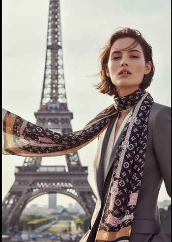 Louis Vuitton Monogram Fular - Görsel 8