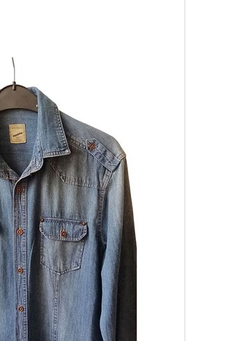 m Beden mavi Renk DeFacto Denim Gömlek