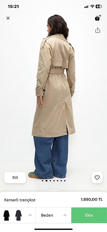 l Beden Pull and bear trençkot