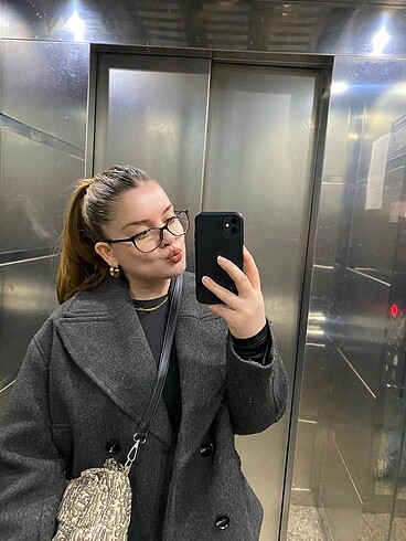 m Beden gri Renk Zara kısa kaban