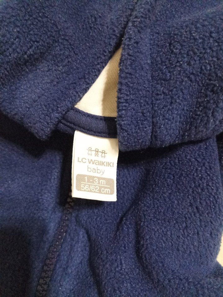 Lacivert Fermuarlı Bebek Tulumu - Görsel 2