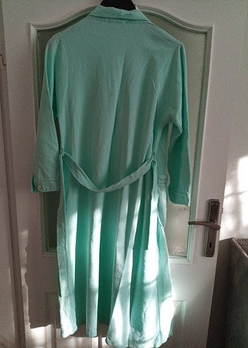 Uzun Pastel Yeşil Kadın Sabahlık - Görsel 7