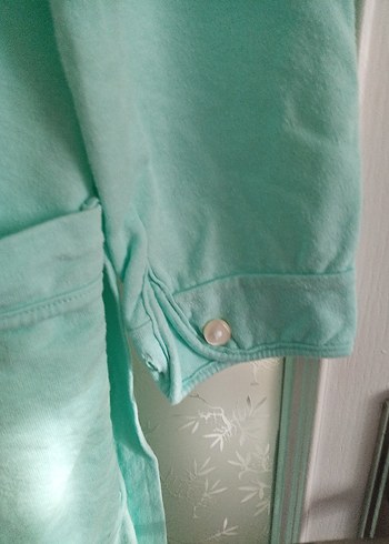 Uzun Pastel Yeşil Kadın Sabahlık - Görsel 4