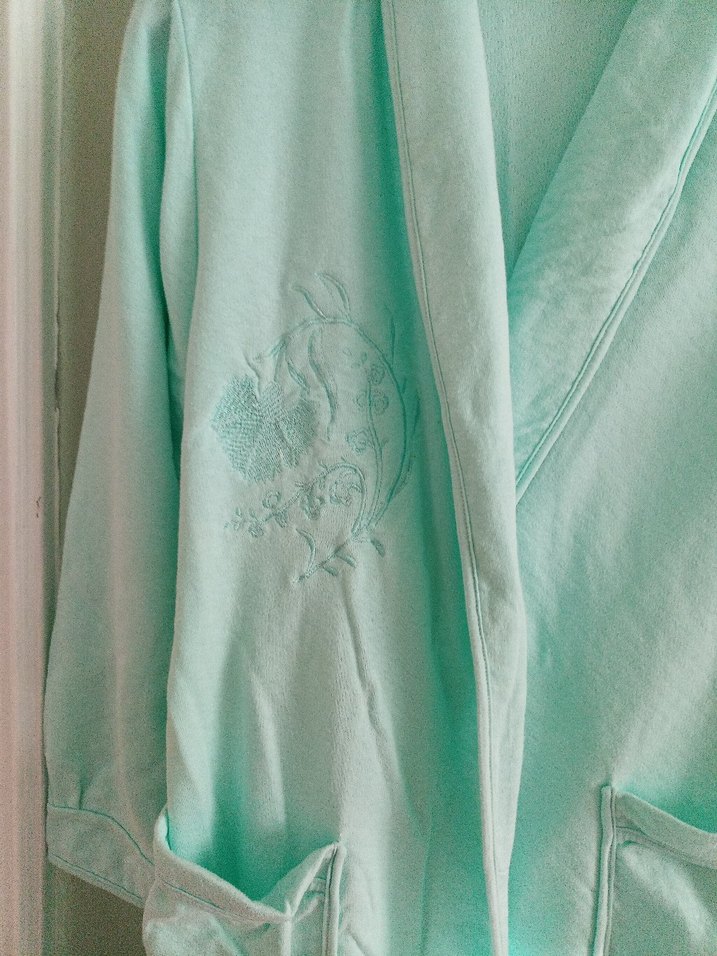 Uzun Pastel Yeşil Kadın Sabahlık - Görsel 2
