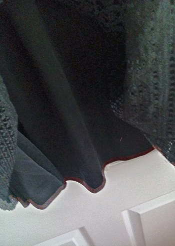 Dantel Detaylı Siyah Bohem Tunik - Görsel 4