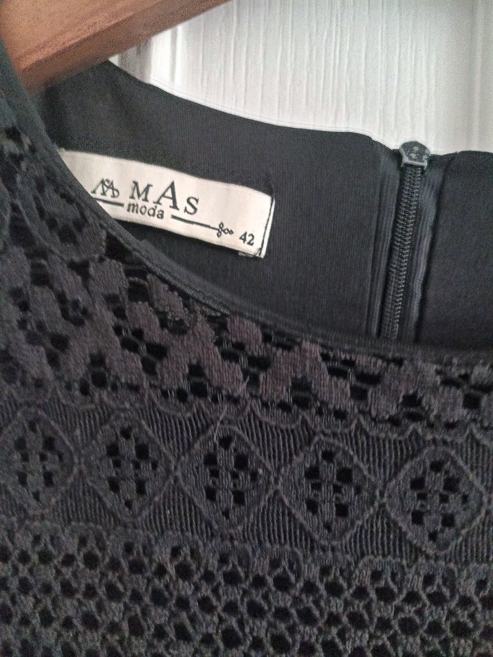 Dantel Detaylı Siyah Bohem Tunik - Görsel 3