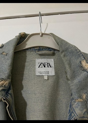 Zara Gri Düğmeli Kadın Denim Ceket