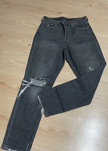 Kadın Gri Regular Fit Midi Kot Pantolon