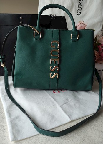 Guess Yeşil Deri Kadın Omuz Çantası