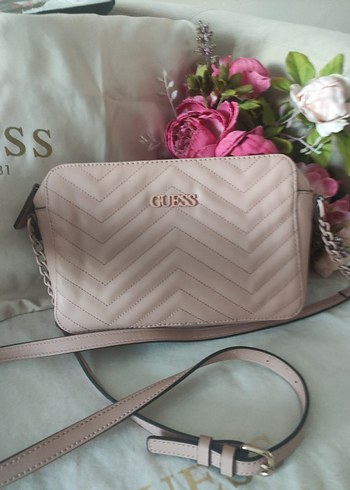 Guess Pembe Deri Kadın Çapraz Çanta