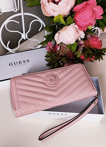 Guess Orijinal Guess, Yeni Etiketli Çok Şık Pudra Cüzdan
