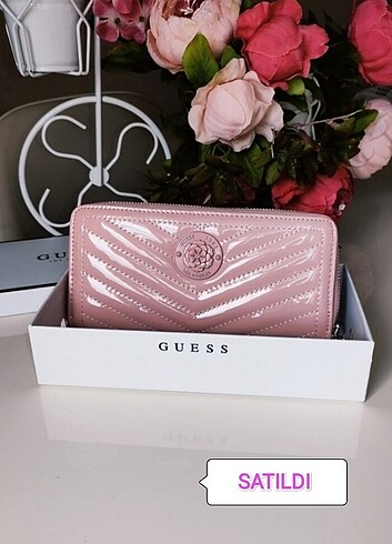 Orijinal Guess, Yeni Etiketli Çok Şık Pudra Cüzdan 