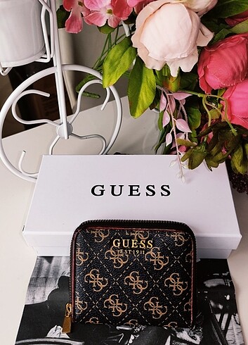  Beden Orijinal Guess Mini Monogram Cüzdan 