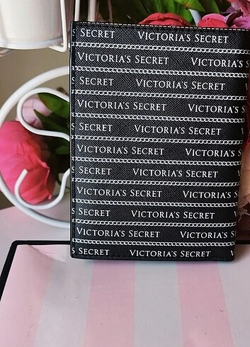  Beden Orijinal Victoria's Secret İkonik Pasaport Kılıfı & Kartlık cüzd