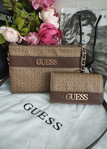 Guess Orijinal Guess Çanta Cüzdan Kombin Takım 