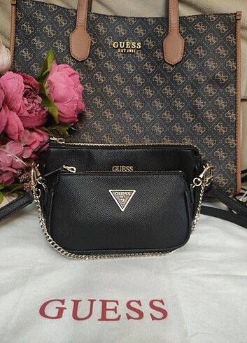 Beden siyah Renk Orijinal Guess Çok Şık Yeni İkili Model Askılı Çanta