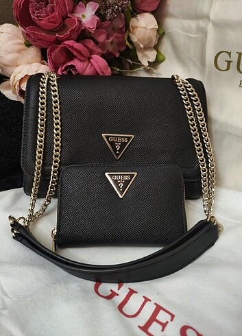 Orijinal Guess Çok Şık Çanta Cüzdan Kombin Takım
