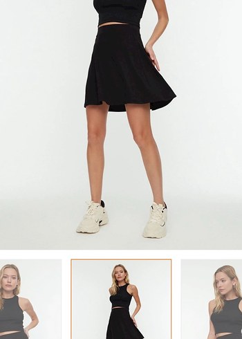 Siyah Mini Kısa Elbise - Görsel 2