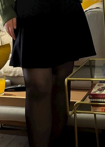 Siyah Mini Kısa Elbise - Görsel 8