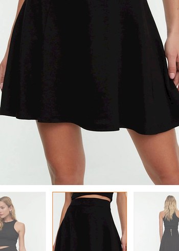 Siyah Mini Kısa Elbise - Görsel 4