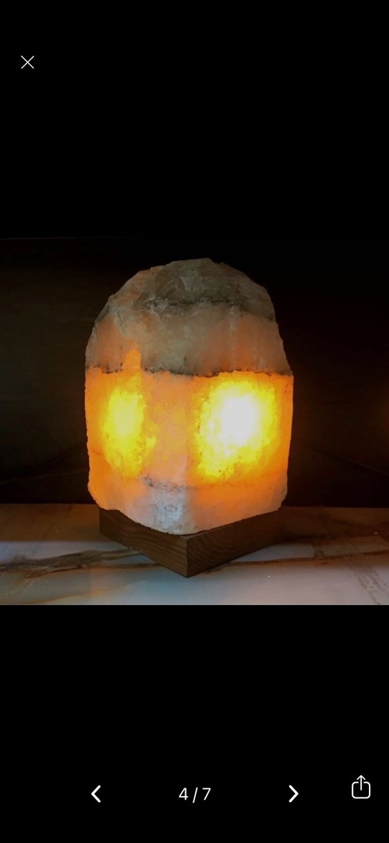 Bej Doğal Kaya Tuzu Lambası - Görsel 4