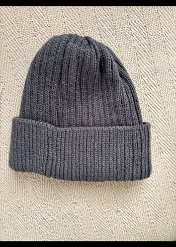 Gri Kadın Örgü Bere - Görsel 2