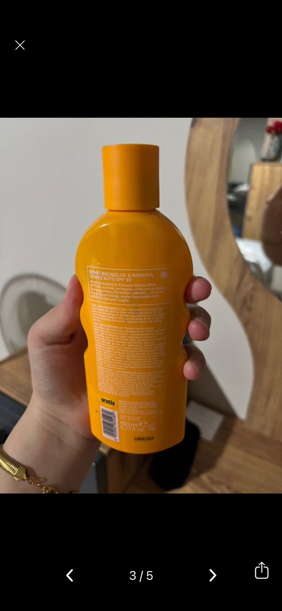 Benri SPF 30 Yüz ve Vücut Güneş Sütü - Görsel 3