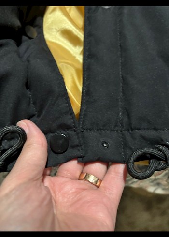 Siyah Düğmeli Midi Streetwear Kadın Ceket - Görsel 3