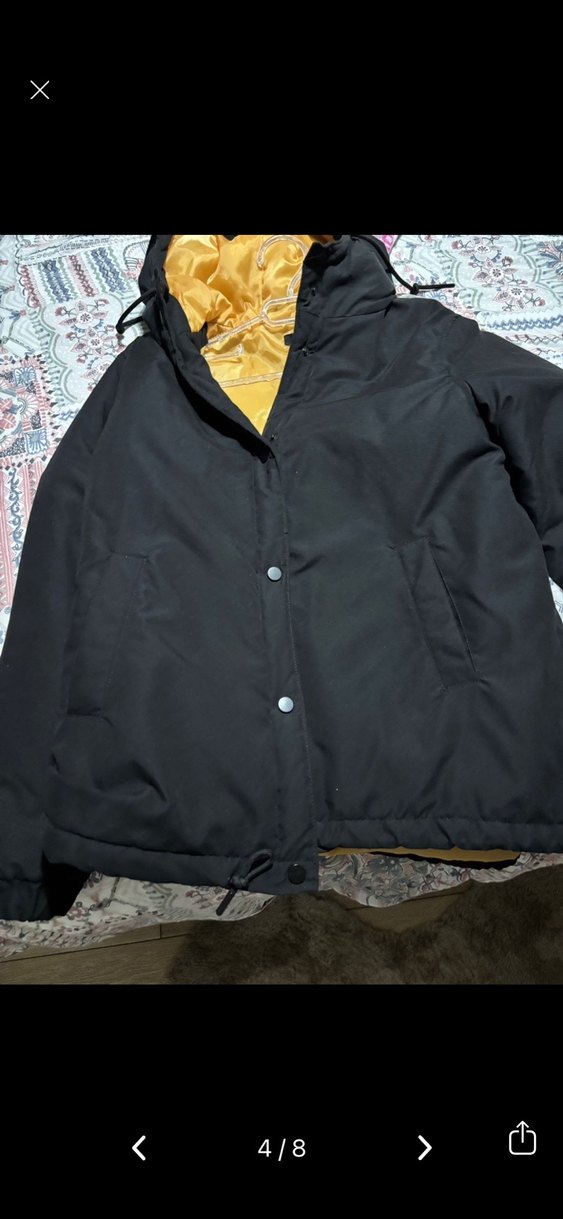 Siyah Düğmeli Midi Streetwear Kadın Ceket - Görsel 4