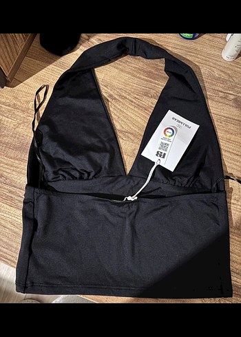 Siyah V Yaka Kadın Atlet - Görsel 2