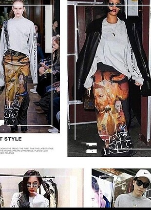 m Beden gri Renk Kpop Harajuku Gri İspanyol kol Sweatshirt